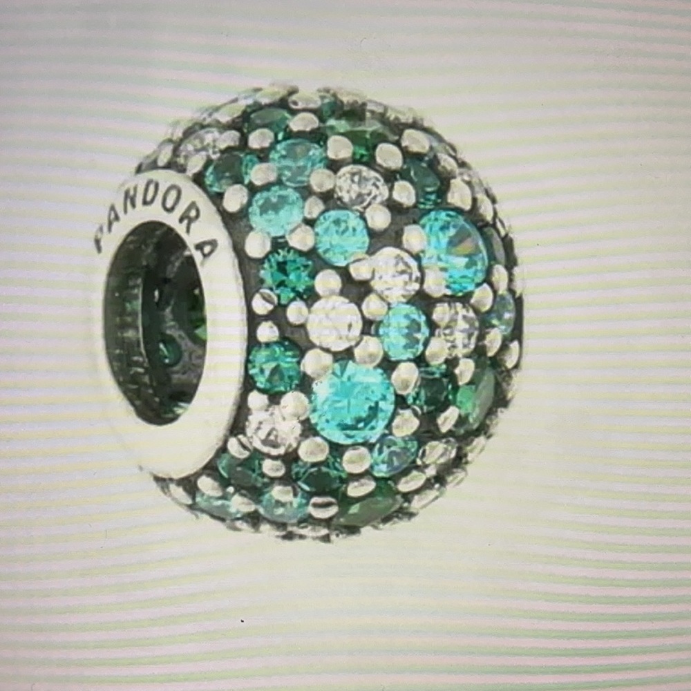 New Pandora Ocean Mosaic Pave Charm Bead 791361